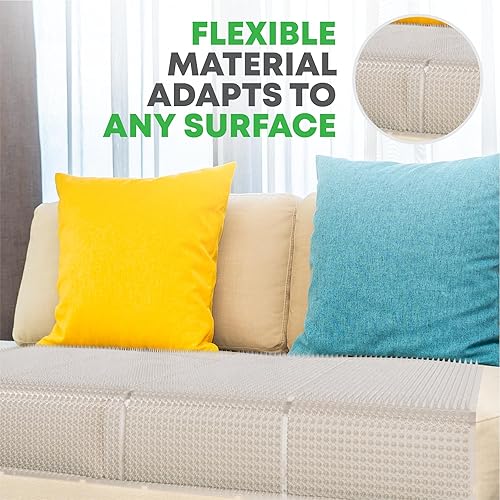 Miniatura 4 de Petfolio Paquete de 12 alfombrillas para gatos  16 x 13 pulgadas con pico de 1 pulgada es un dispositivo perfecto de entrenamiento de mascotas para