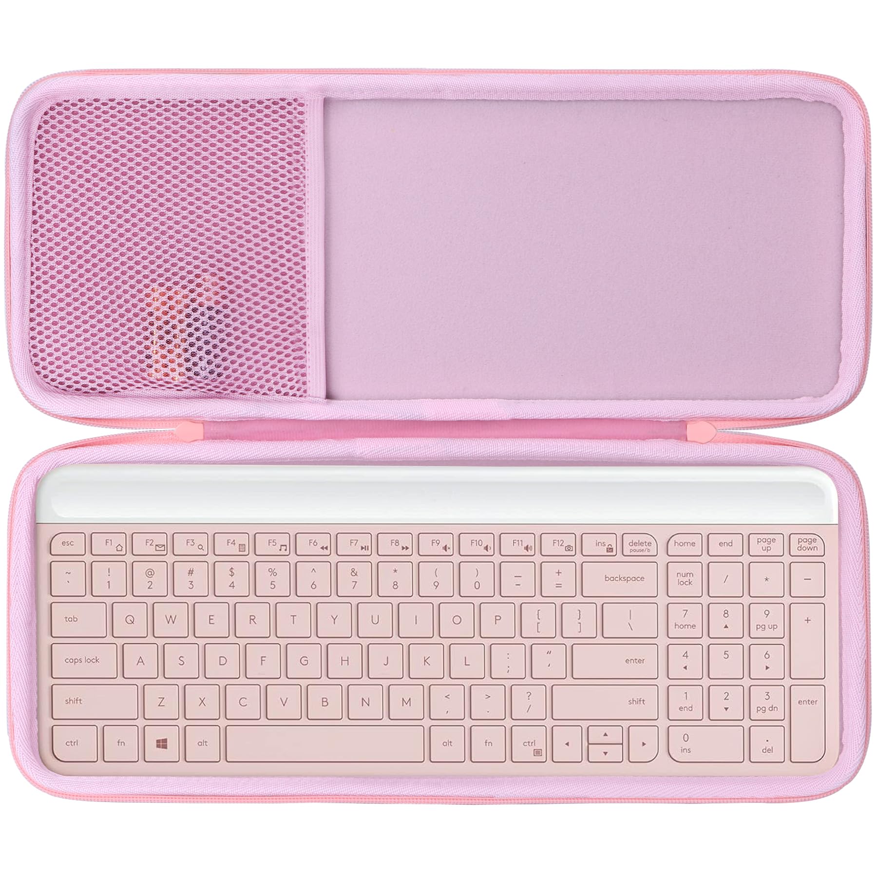 Lebakort Hard Case Compatible with Logitech MK470 Slim Keyboard and Mouse Combo (Rose Case Only)