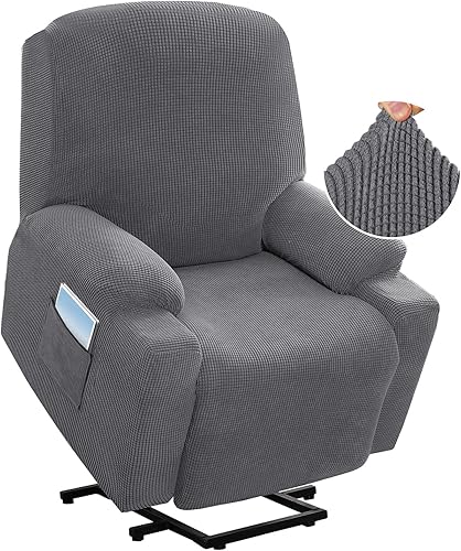 H.VERSAILTEX Funda elástica para sillón reclinable, funda para silla reclinable de elevación eléctrica, ajustable estándar con bolsillo lateral,