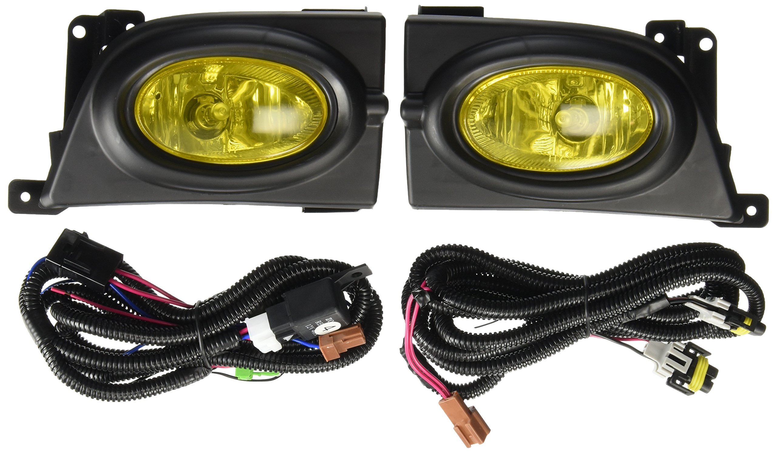 Spec-D Tuning LF-CV064AMOEM-RS Honda Civic 4D 4Dr Yellow Oem Fog Lights