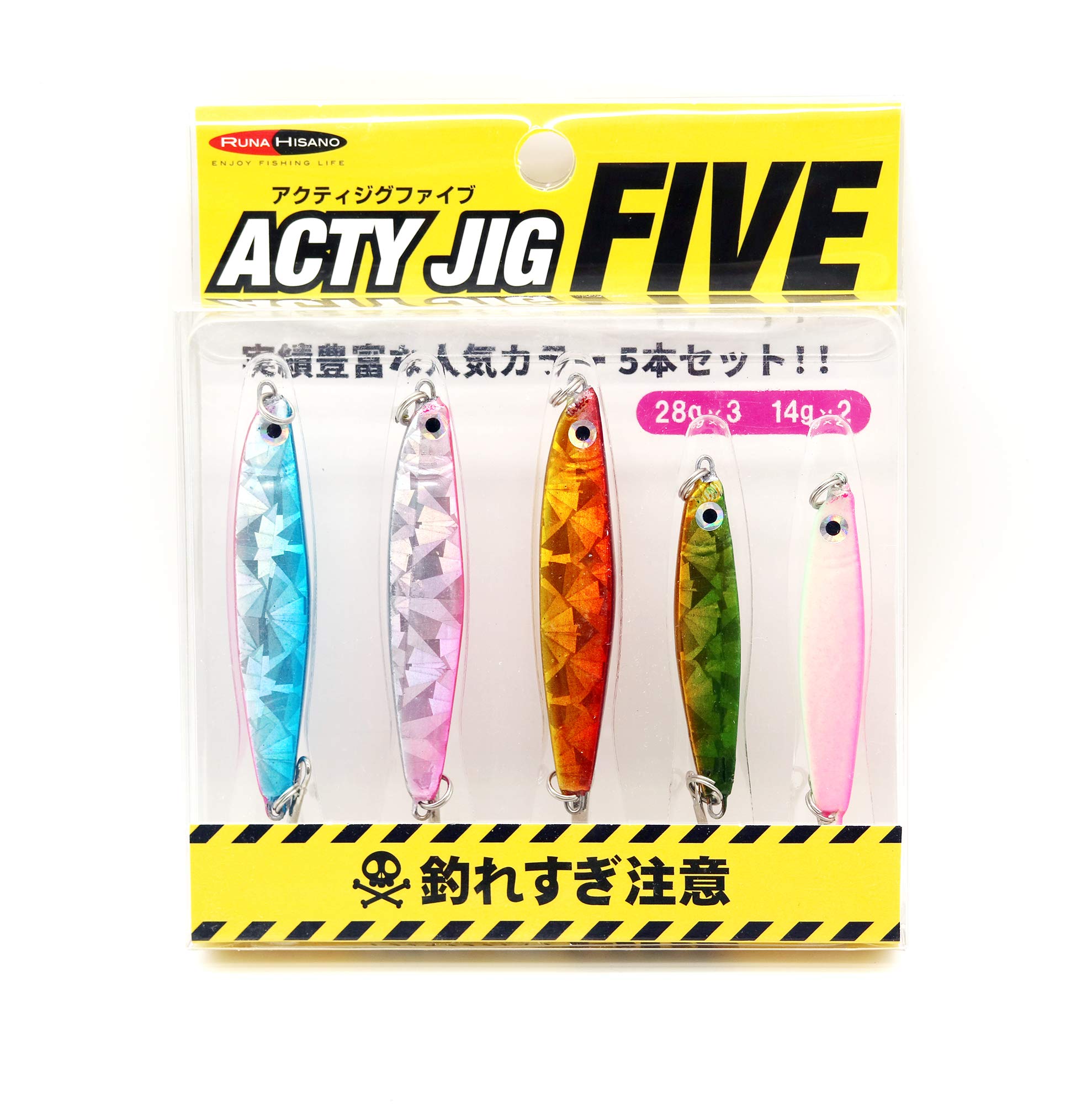 Amazon.co.jp: ルナヒサノ ACTY JIG FIVE メタルジグ5本セット 28g×3 