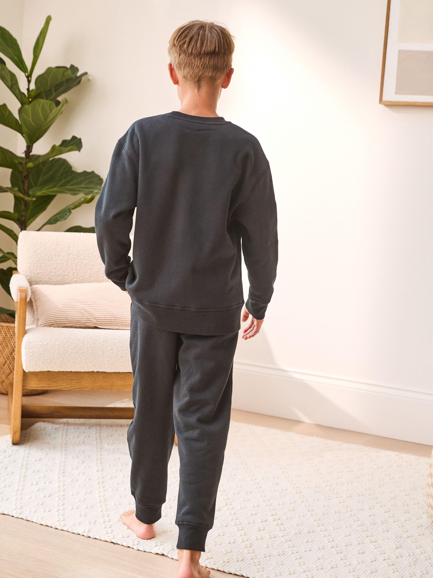 NEXT Ragazzo Pigiama Comodo in Pile | Bambino, Standard, Mid Rise, Pull On, Lavabile in lavatrice