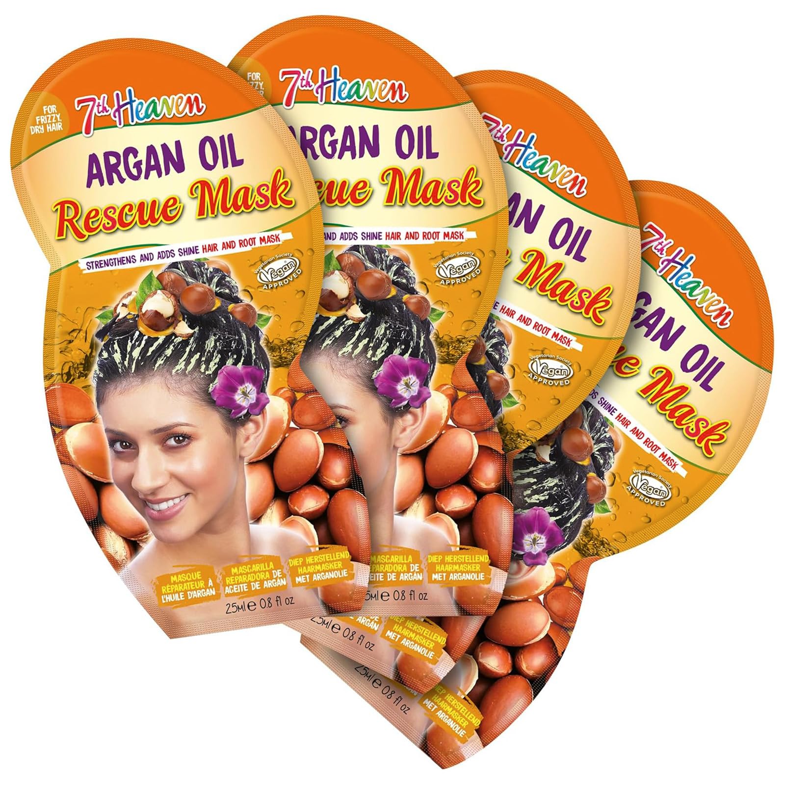 Sponsored Ad – Rescue Hair Mask Mulitpack of 4 - Deep Conditioning Treatment with Argan Oil & Panthenol for Stronger, Shinier, and Healthier Hair