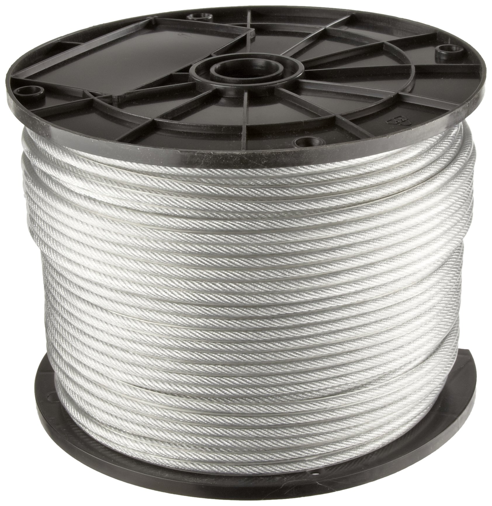 Galvanized Steel Wire Rope, Vinyl Coated, 7x7 Strand Core, 3/32