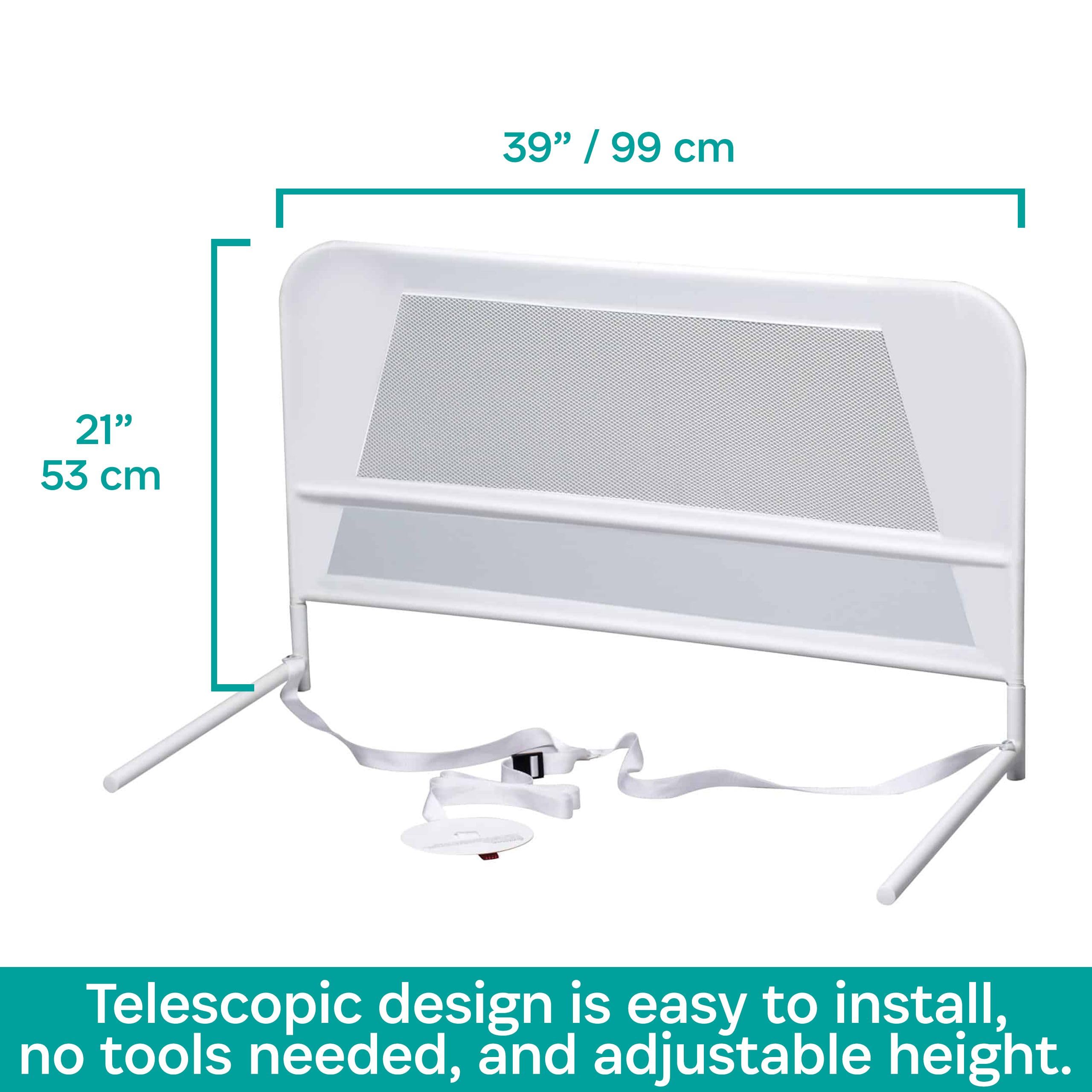 KidCo - Riel de malla para cama (2 unidades), color blanco