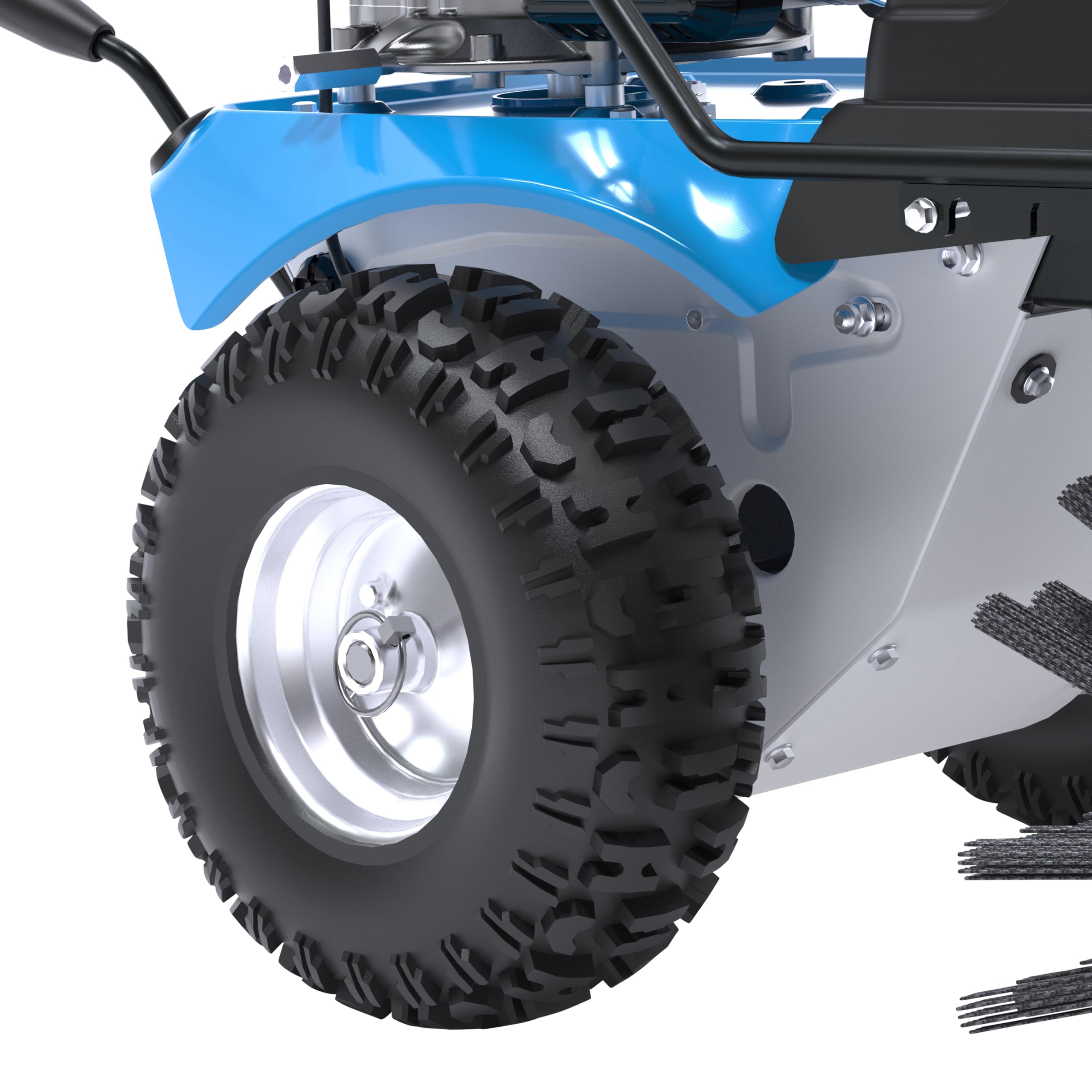 Güde GKM 100.1 Kehrmaschine - 4-Takt OHV-Motor, 173 Kubikzentimeter Hubraum, 3,2 Kilowatt, 4,4 PS, 1 Meter Arbeitsbreite, Bürste, Schneeschild und 72 Liter Behälter, 3 Vorwärts- und 1 Rückwärtsgang