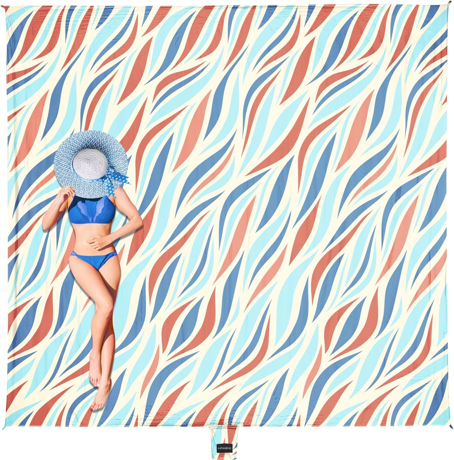 Wiwigo Beach Blanket Waterproof Sandproof Beach Mat AlphaBeing XXL