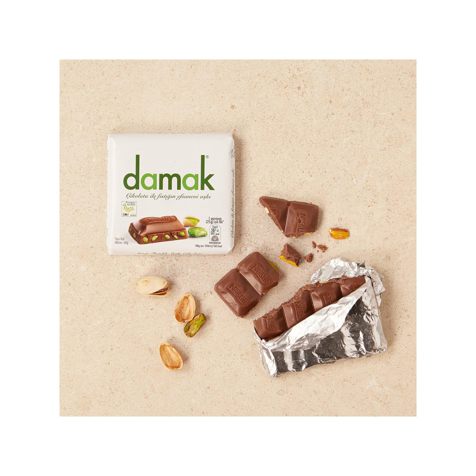 Amazon | [ネスレ] ダマック ピスタチオ ミルク チョコレート 60g X 3