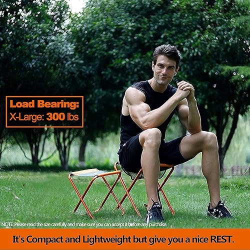 Miniatura 5 de SPOFINE Folding Stool Lightweight Portable Folding Camping Stool for Adults Compact Folding Stool Chair for Camping Fishing Hiking Travel with Carry