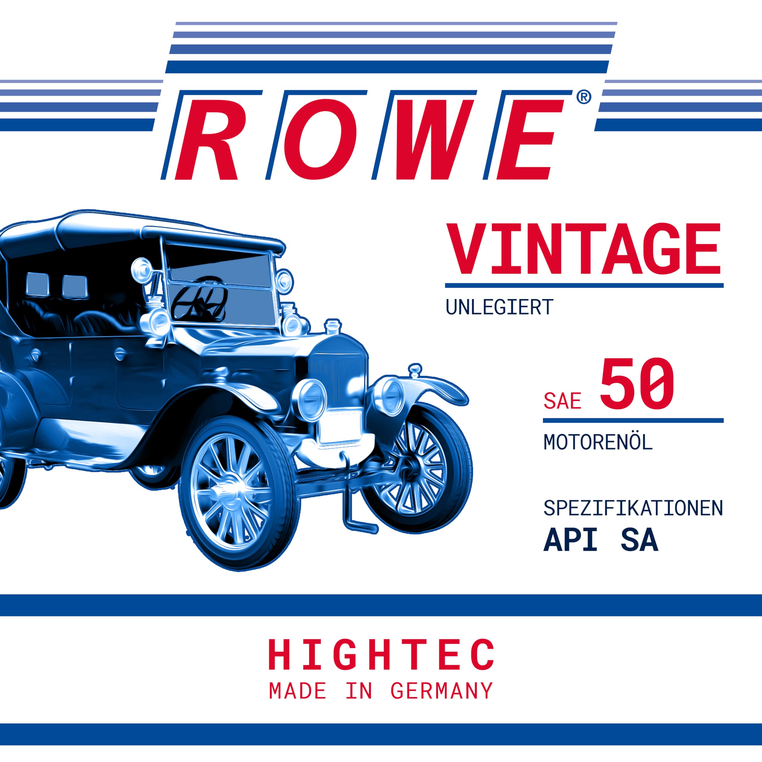 ROWE Aceite de motor SAE 50 Vintage Aceite mineral API SA 4L