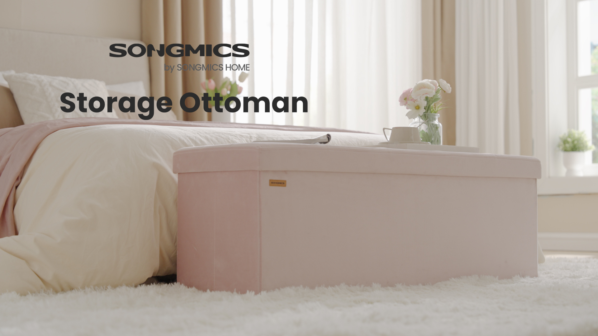 Amazon.com: SONGMICS Mazie Collection - Storage Ottoman Bench