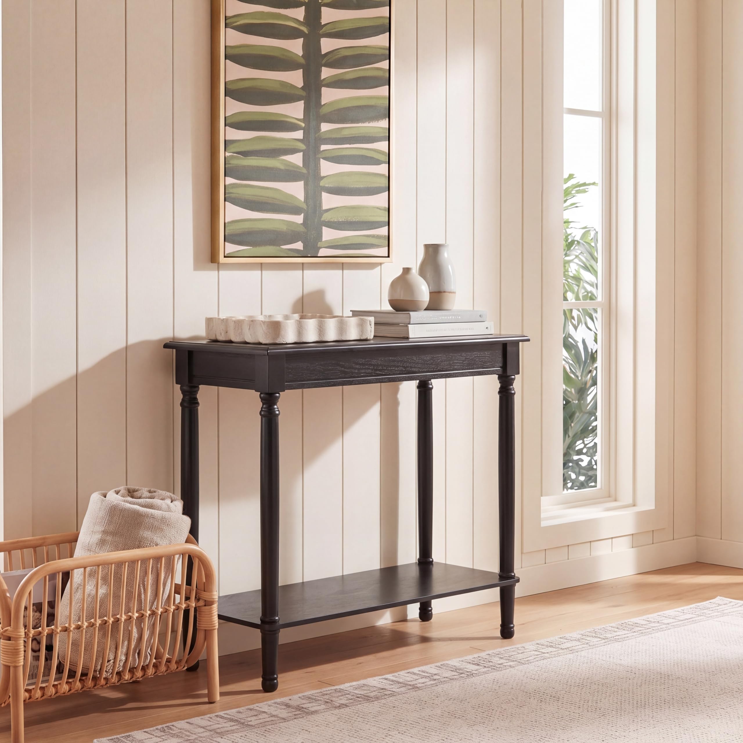 5 Console Tables for Entryways Worth Using in 2026 1 SAFAVIEH Furniture - Tinsley Rectangle Console Table - Brown - Solid Wood - Farm — product photo