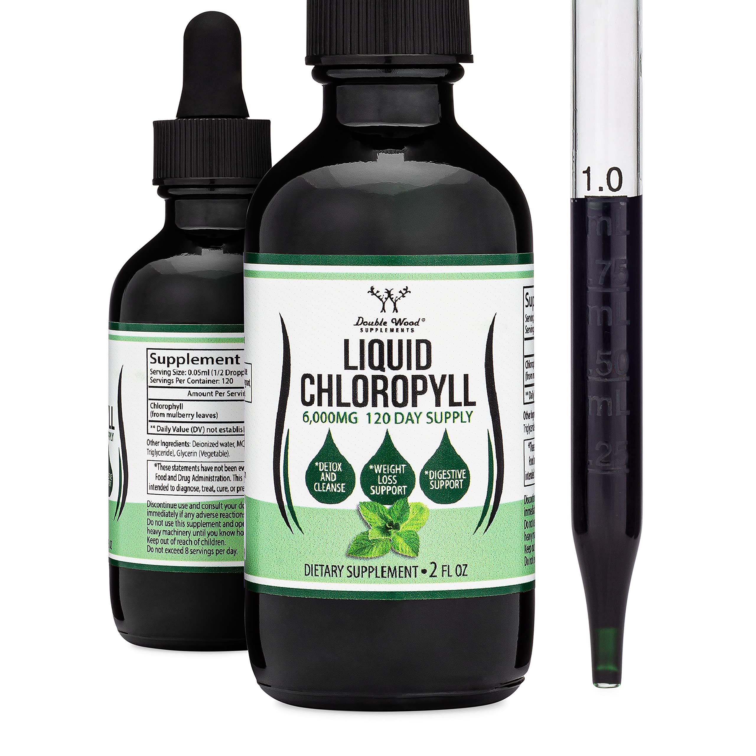 Buy Double Wood Supplements Chlorophyll Liquid Drops 100 Natural and