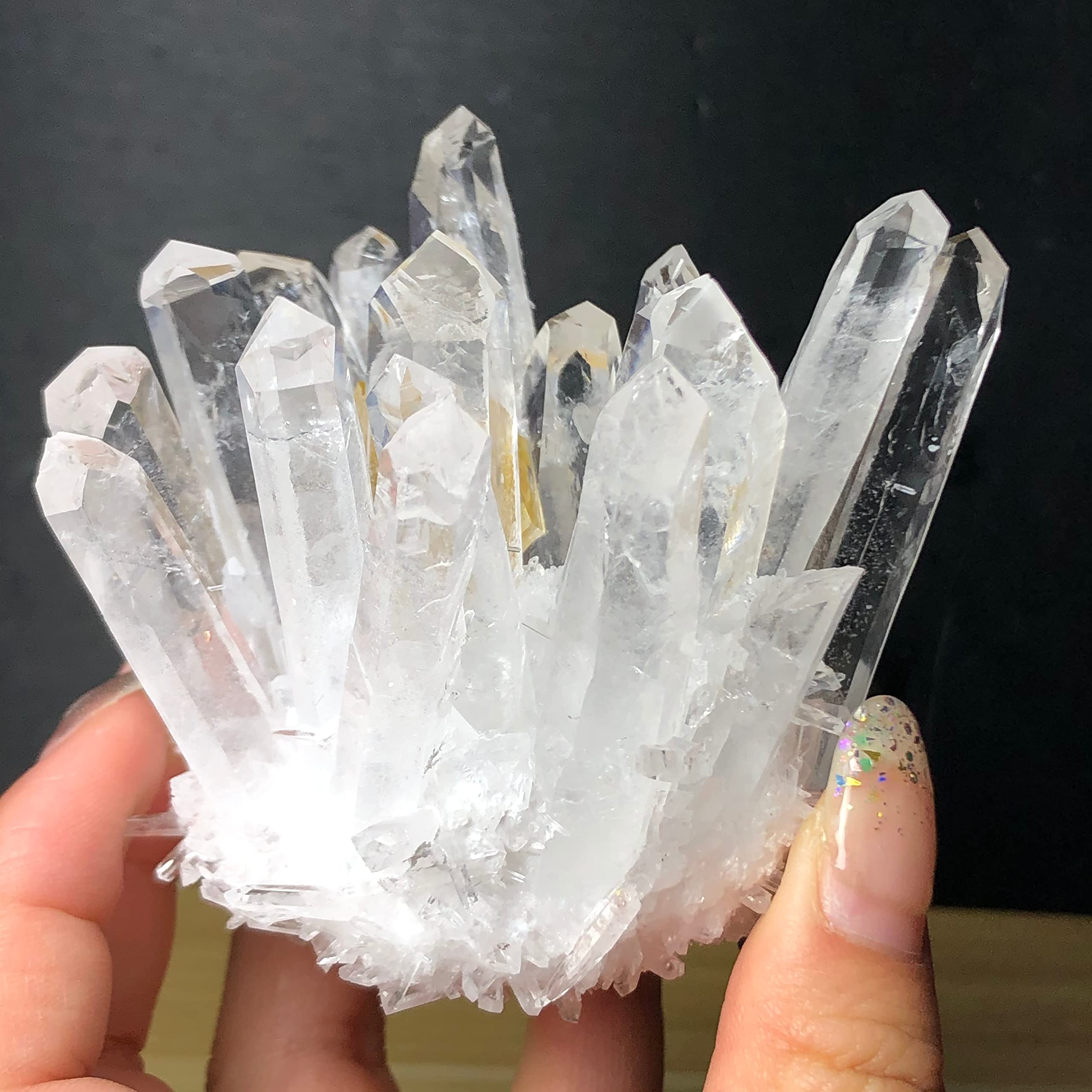 Amazon.co.jp: 天然水晶の原石 石 天然水晶クラスター 岩石と結晶 鉱物