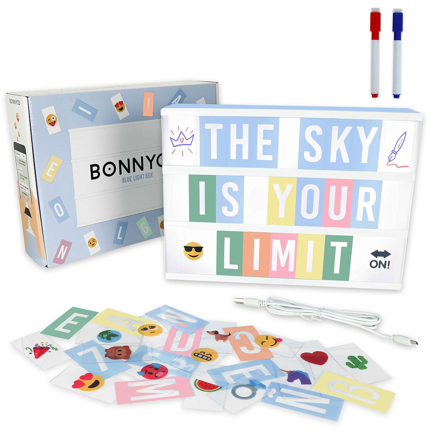 BONNYCO Cinema Light Box with 400 Letters & Markers