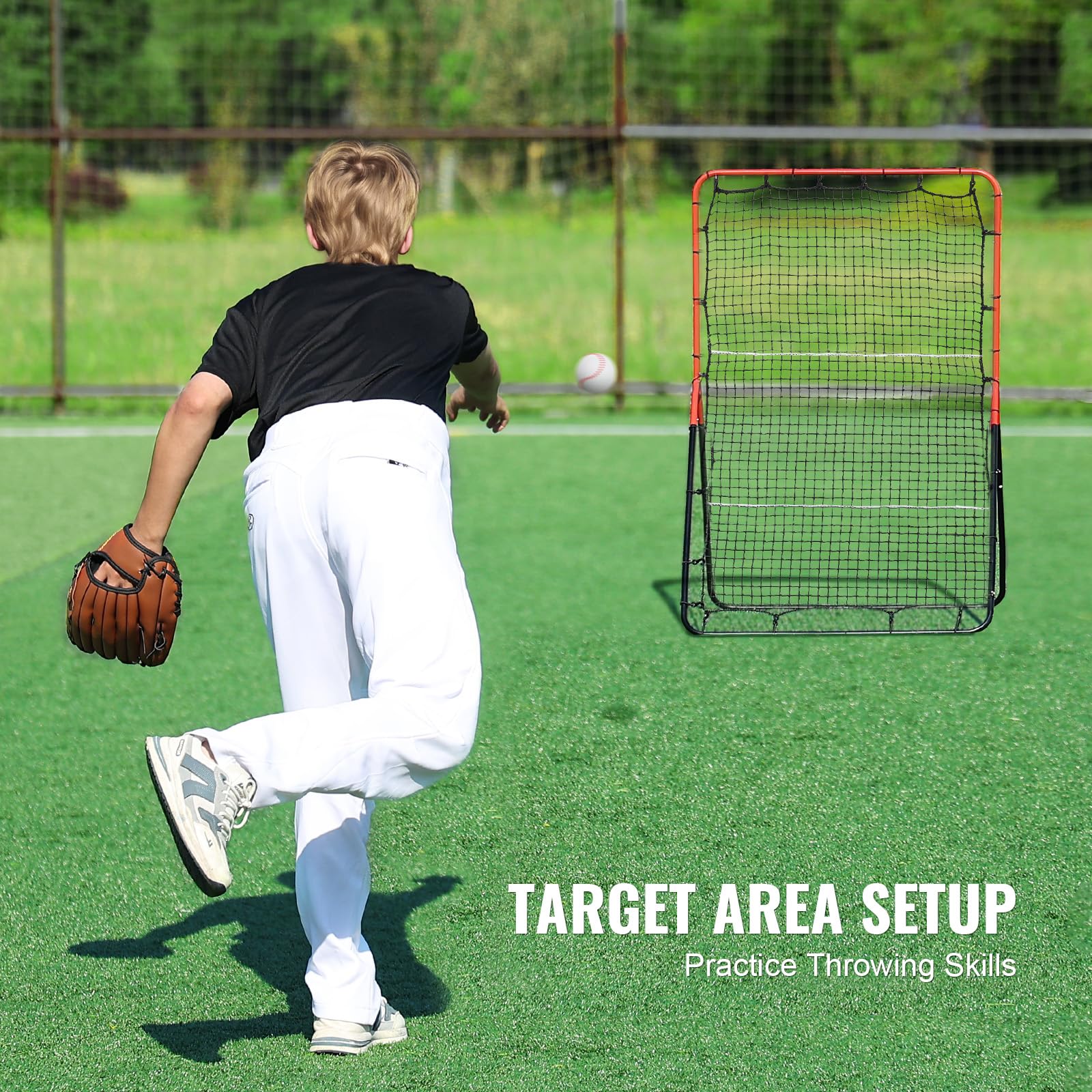 Filet De Lancer Baseball 9 Trous HOMESPOT - Cible Entraînement Avec Zone Frappe
