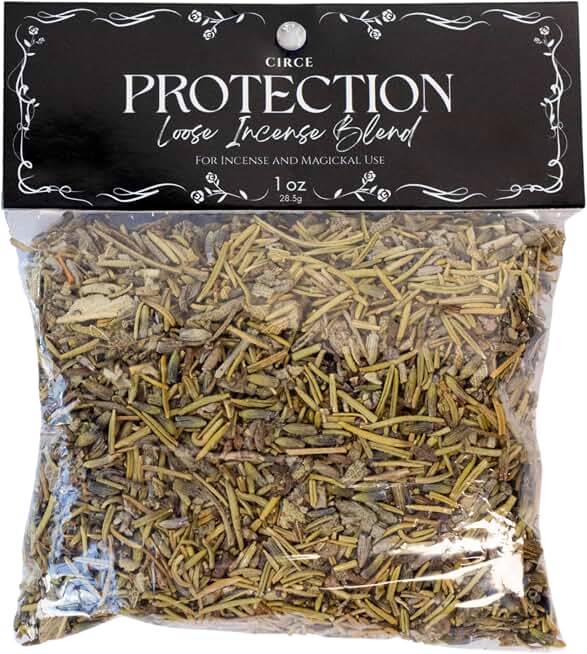 CIRCE Loose Herb Incense Protection Aromatic Blend - for Ritual Practices, Amulet Bags, Candle Magic or Loose Incense -Shield Negative Energies & Obstacles - Rosemary, White Sage & Elderberry - 1oz
