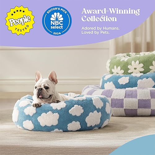 Miniatura 5 de Lesure Camas para gatos de interior  Cama redonda para gatos en forma de dona para perros pequeños, camas calmantes para mascotas, lindas camas