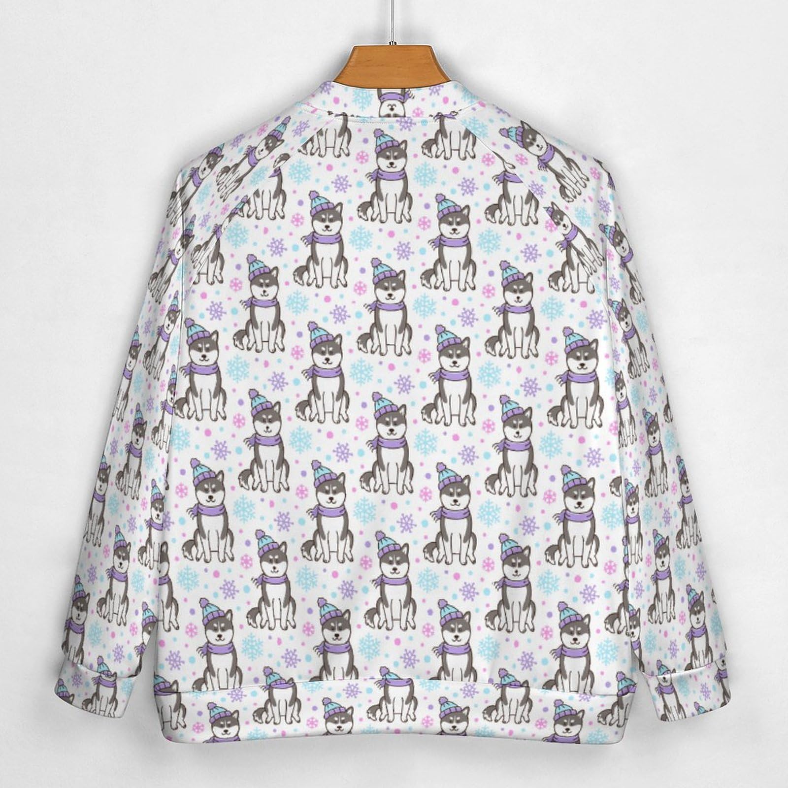 Vintage 犬柄 ジャケット　ハスキー Amazon.co.jp: スタジャン メンズ シベリアンハスキー ハスキー 犬柄