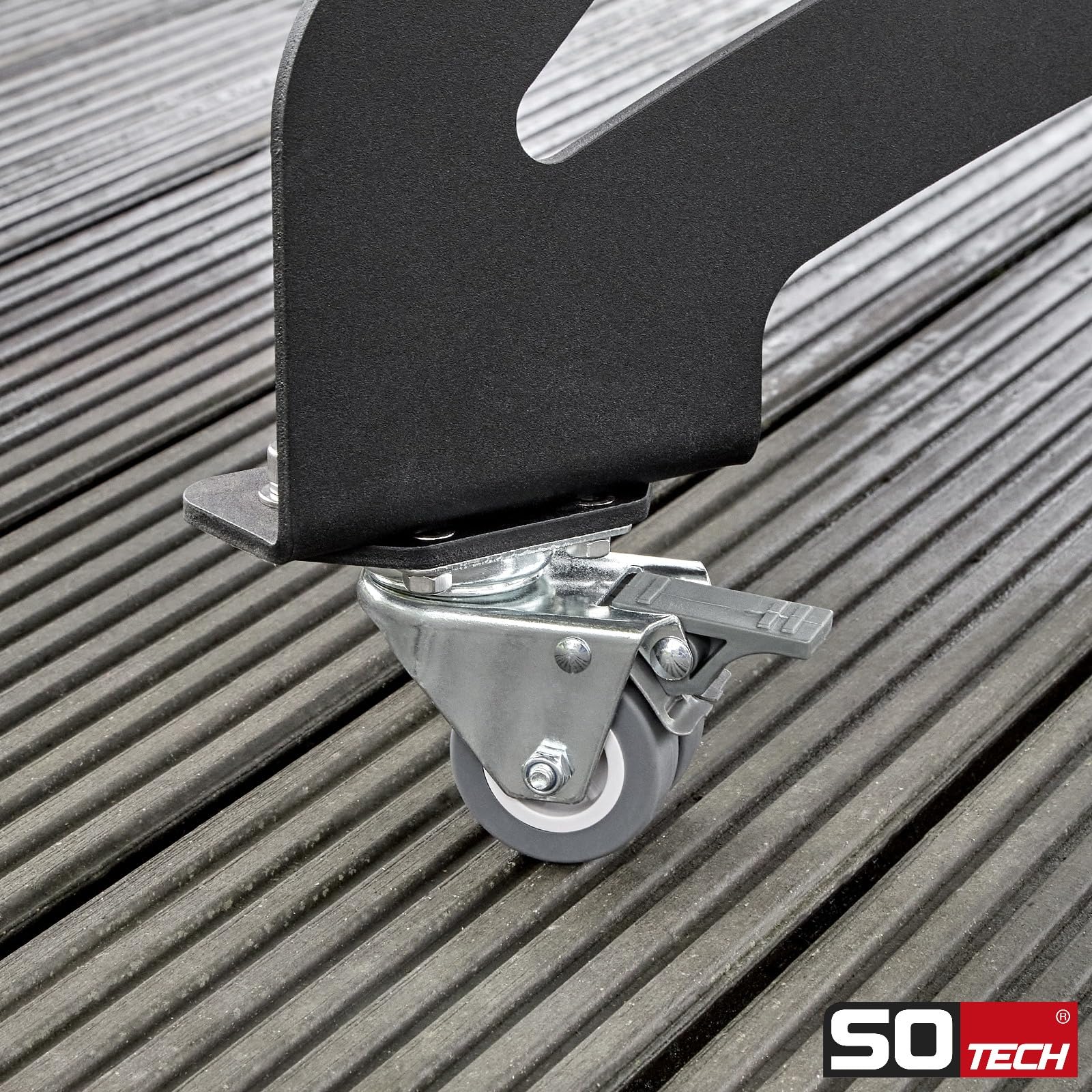 SOTECH Rollenset für Gartenliege Lounger verzinkter Stahl schwarz gepulvert