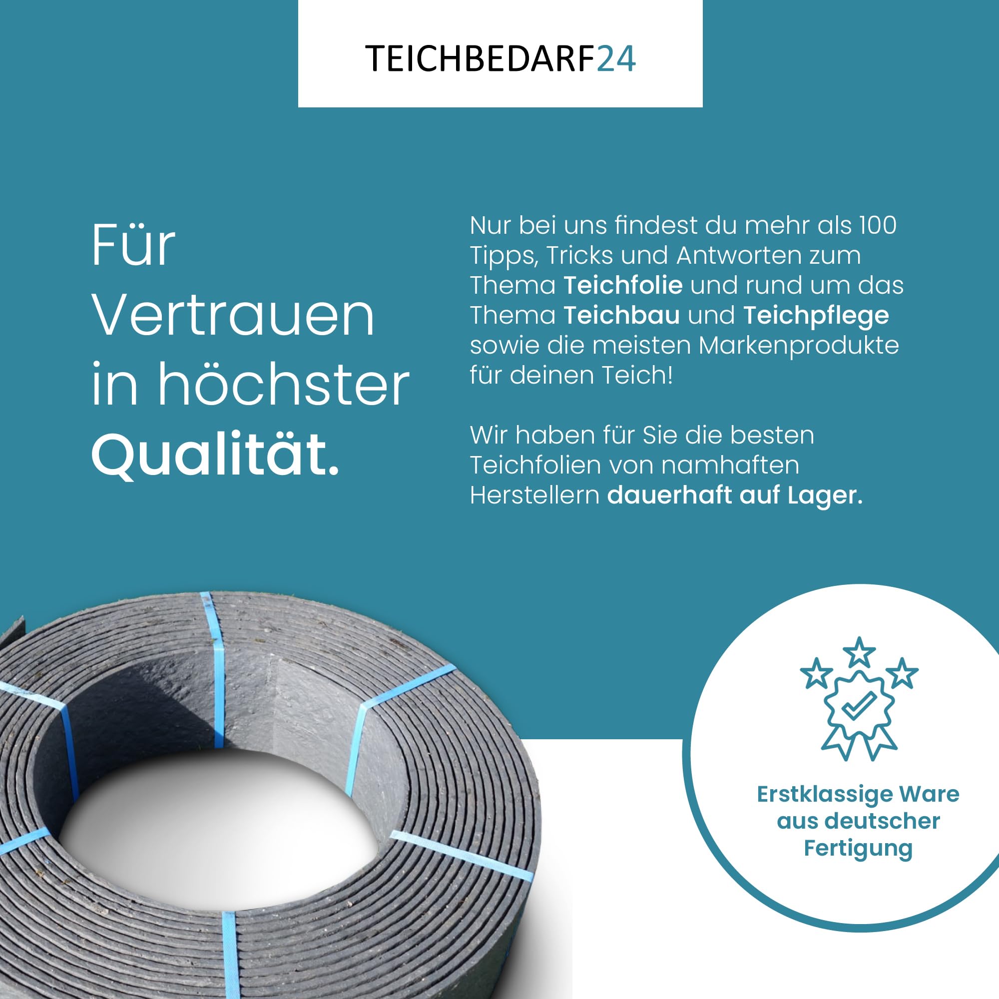 TeichVision – Stabile Rasenkante Kunststoff - Stärke 7mm (14 cm hoch x 20 m lang)/ Beetumrandung/Beeteinfassung Kunststoff/Mähkante/Beetbegrenzung/Flexible Rasenkante rund
