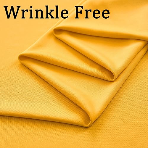 Miniatura 3 de Cortinas de fondo amarillo mostaza de 20 x 10 pies sin arrugas para fiestas, cortinas de fondo de fotos de poliéster grueso para bodas, decoración