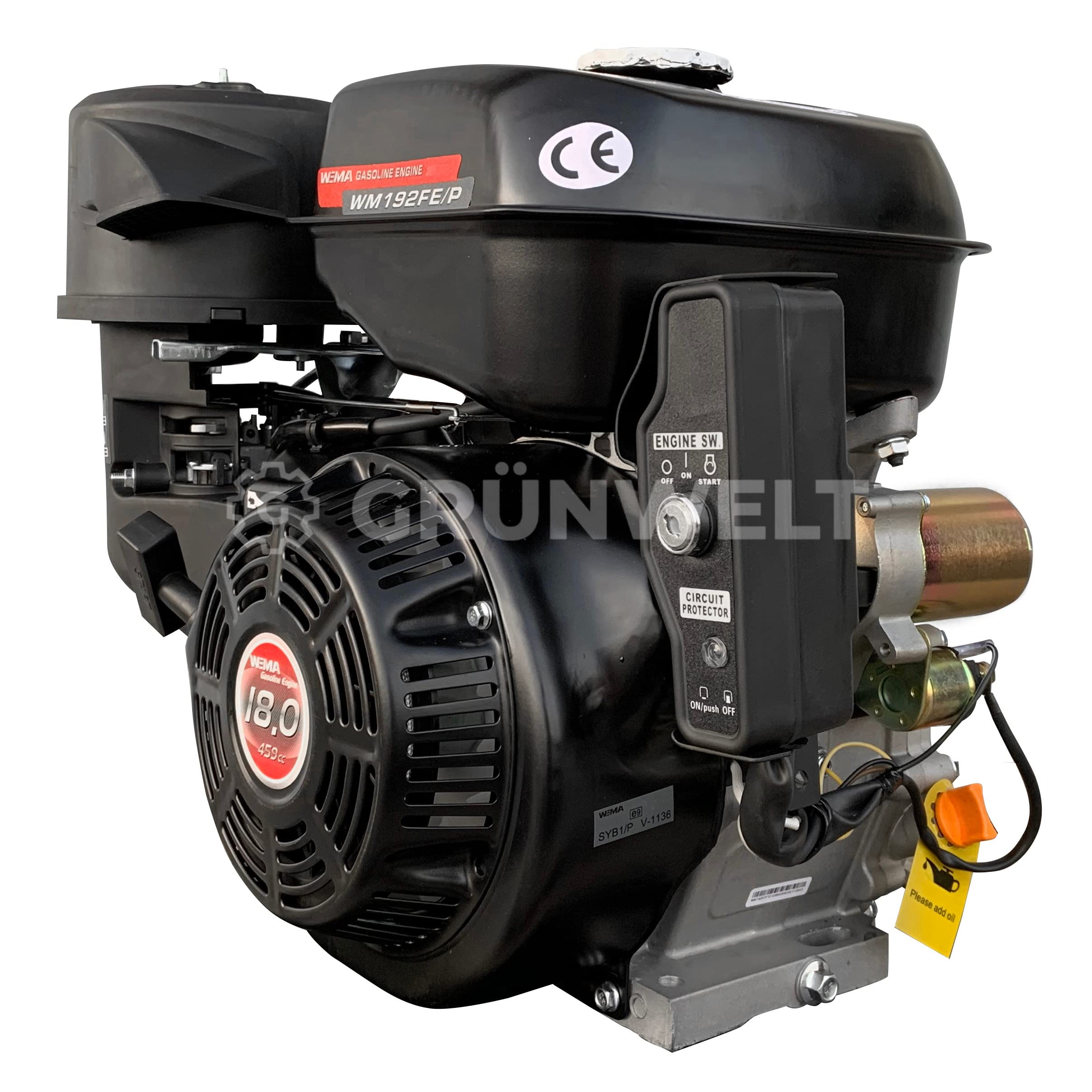 Weima WM192FE Benzinmotor 18 PS 460 ccm 25 mm E-Starter Kartmotor Einachser Austauschmotor