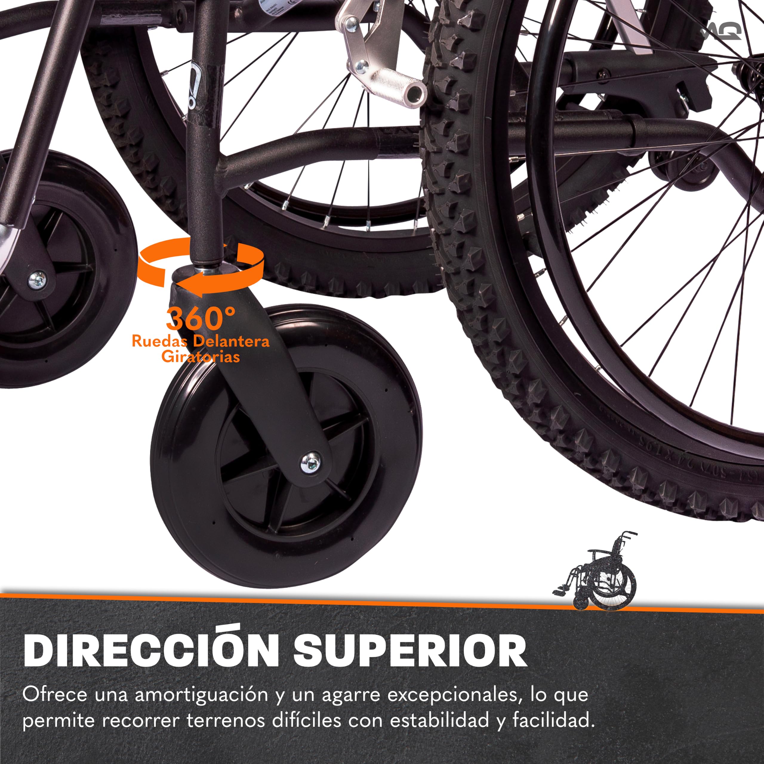 MobiQuip Silla de ruedas todoterreno 12,5 kg, asiento de 18"