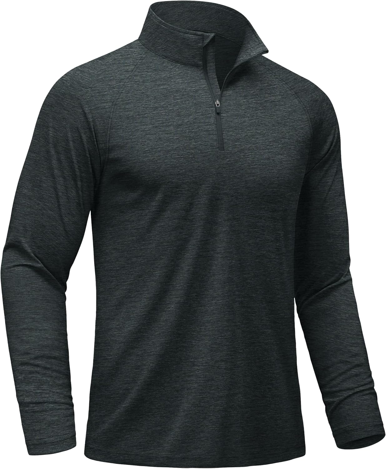 MAGCOMSEN Men's Long Sleeve Shirts Quarter Zip Pullover Athletic Lightweight Sun Shirt Dry Fit for Running Golf Workout