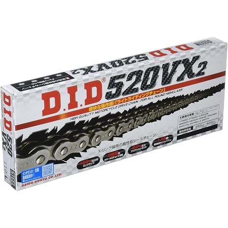 Amazon D I D 大同工業 バイク用チェーン 軽圧入クリップジョイント付属 5vx2 110fb Steel スチール X リング 二輪 オートバイ用 車 バイク 車 バイク