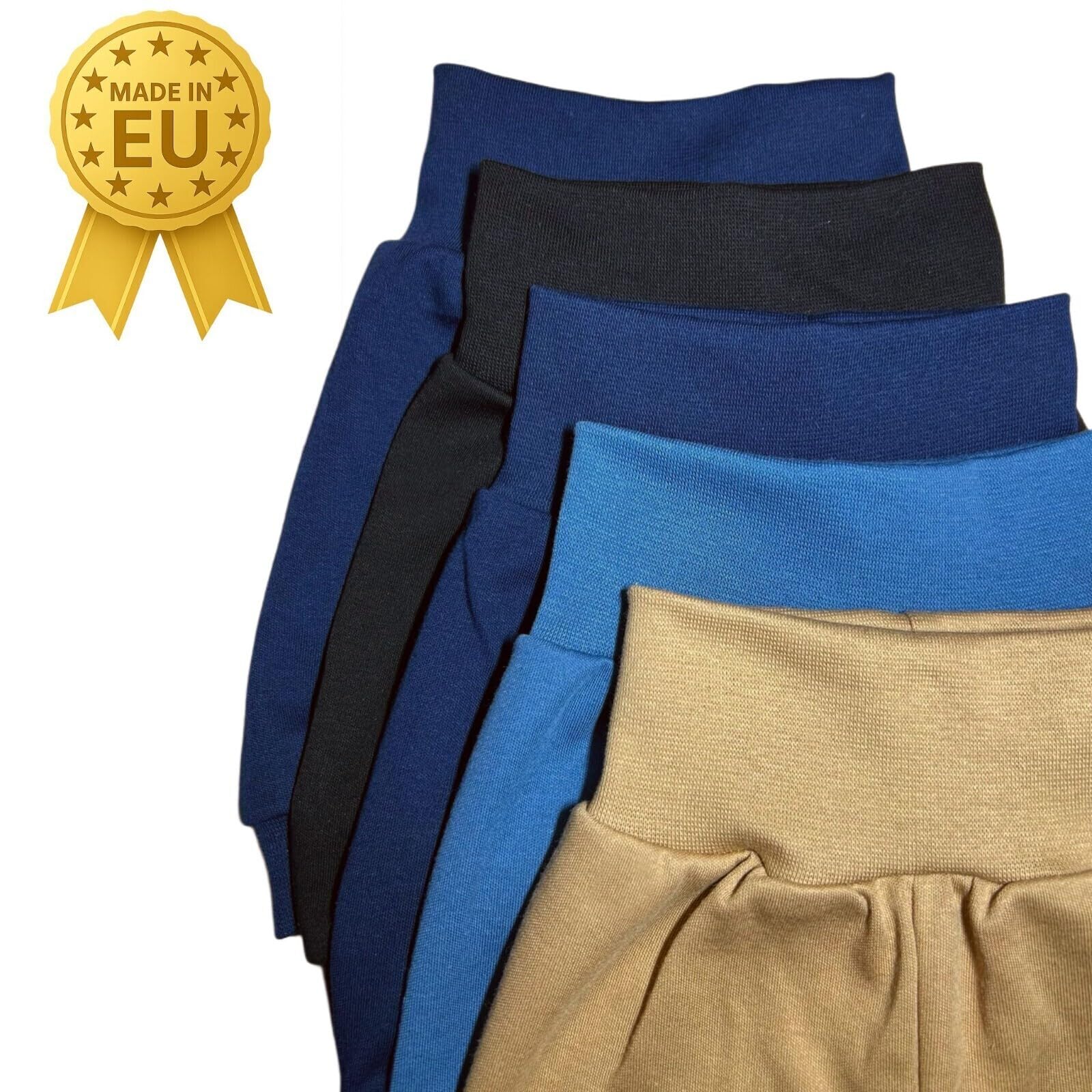 Baby Jungen Baumwolle Shorts Sommerhose Kurze Hose mit breitem Bund 5er Set