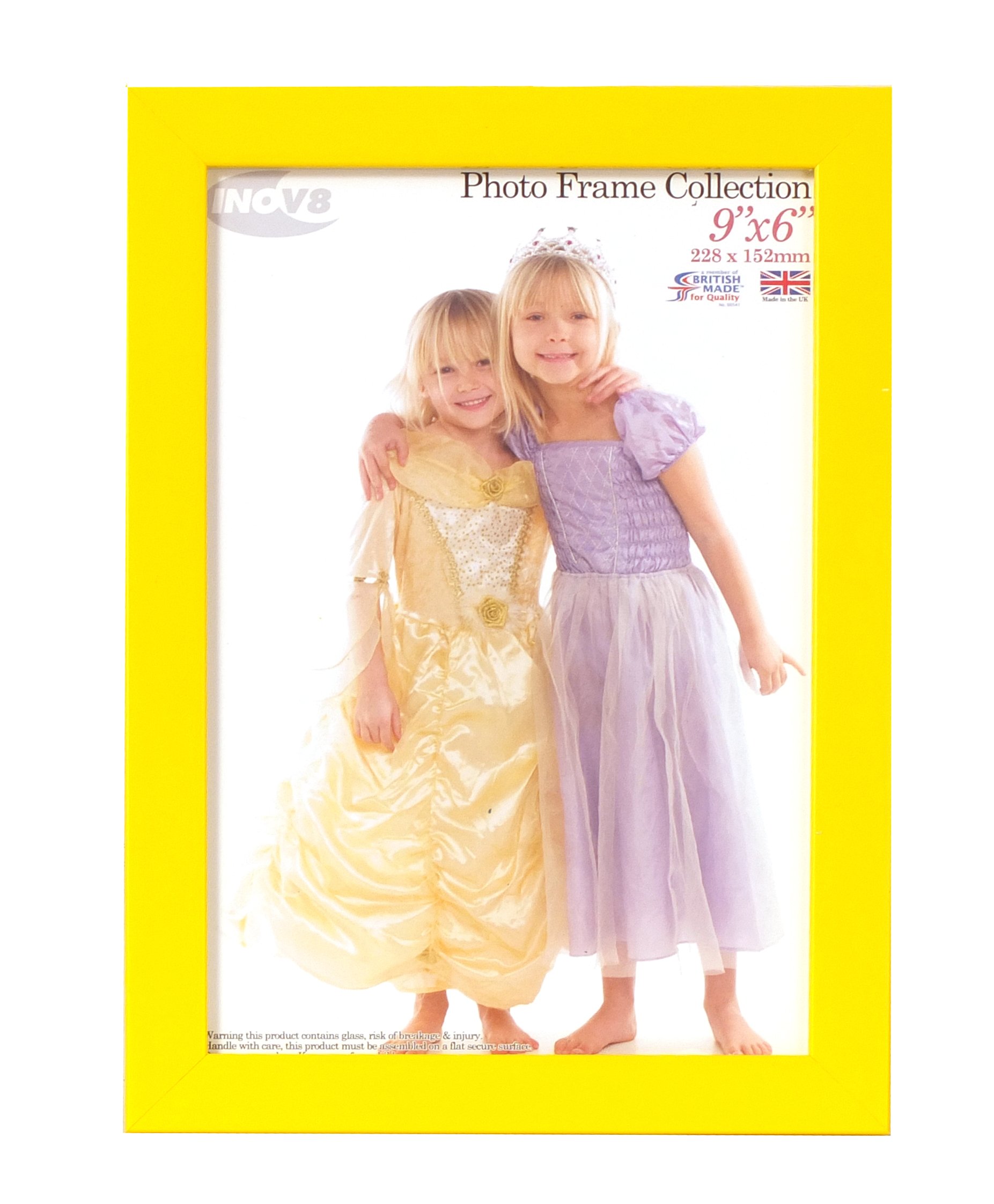Inov8 Canary Yellow British Made Traditional Picture/Photo Frame, 9X6 Inch