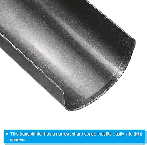 Miniatura 4 de PATIKIL Pala de trasplante de 15 pulgadas, pala de drenaje de hoja larga y estrecha para excavar el suelo, herramienta de jardín para plantar