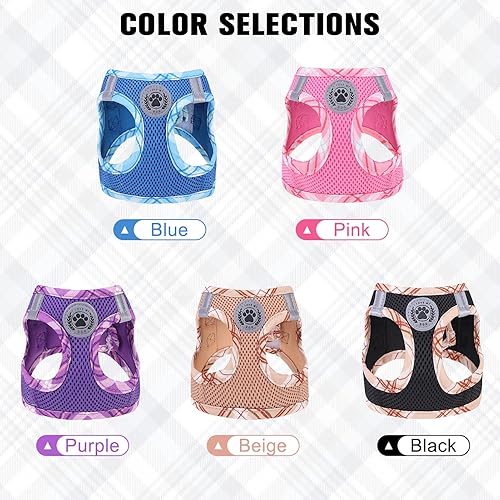 Miniatura 144 de BEAUTYZOO Juego de arnés y correa para perro, arnés reflectante para perro, sin tirones, sin estrangulamiento, para perros pequeños, medianos