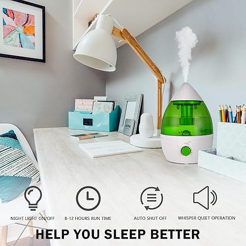 Miniatura 3 de TRY & DO Humidificador de plantas pequeñas para interiores hasta 12 horas Humidificador de aire 1L con luz nocturna opcional humidificadores de