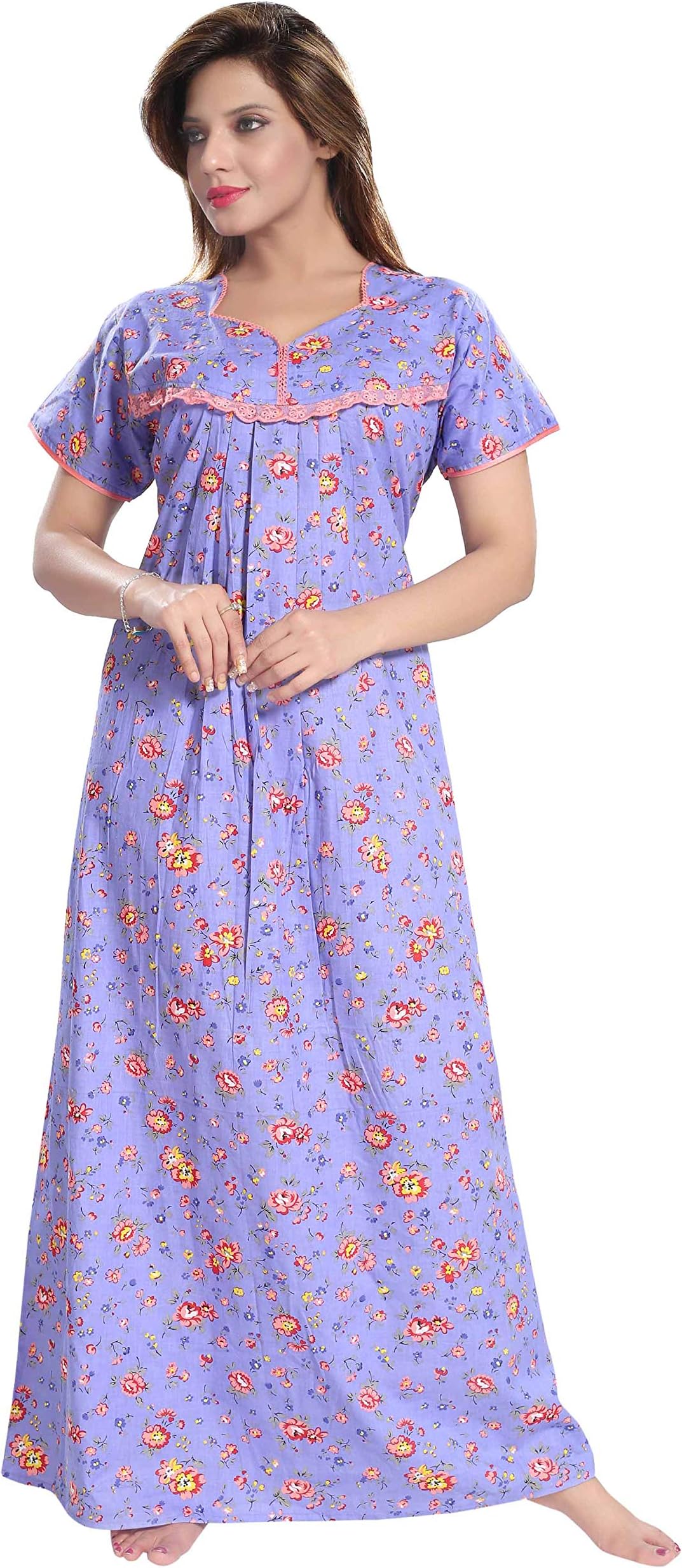SoulemoWomen Cotton Floor Length Nighty