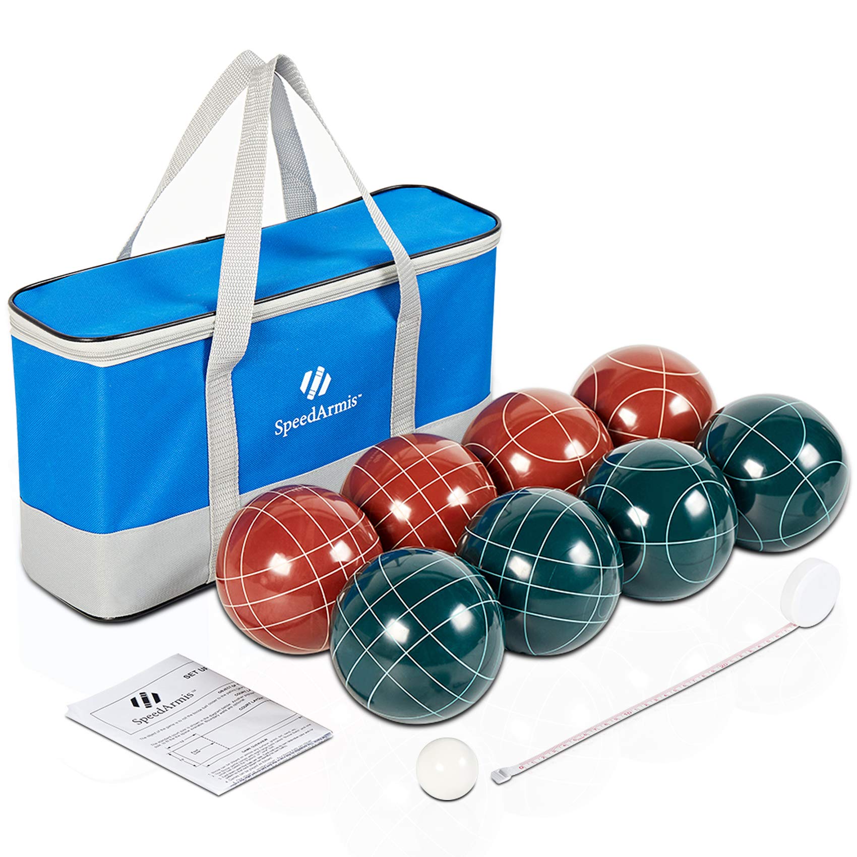 Buy Bocce Ball Set, 90mm Retro Resin Bocce Game Set for Teens/Adults