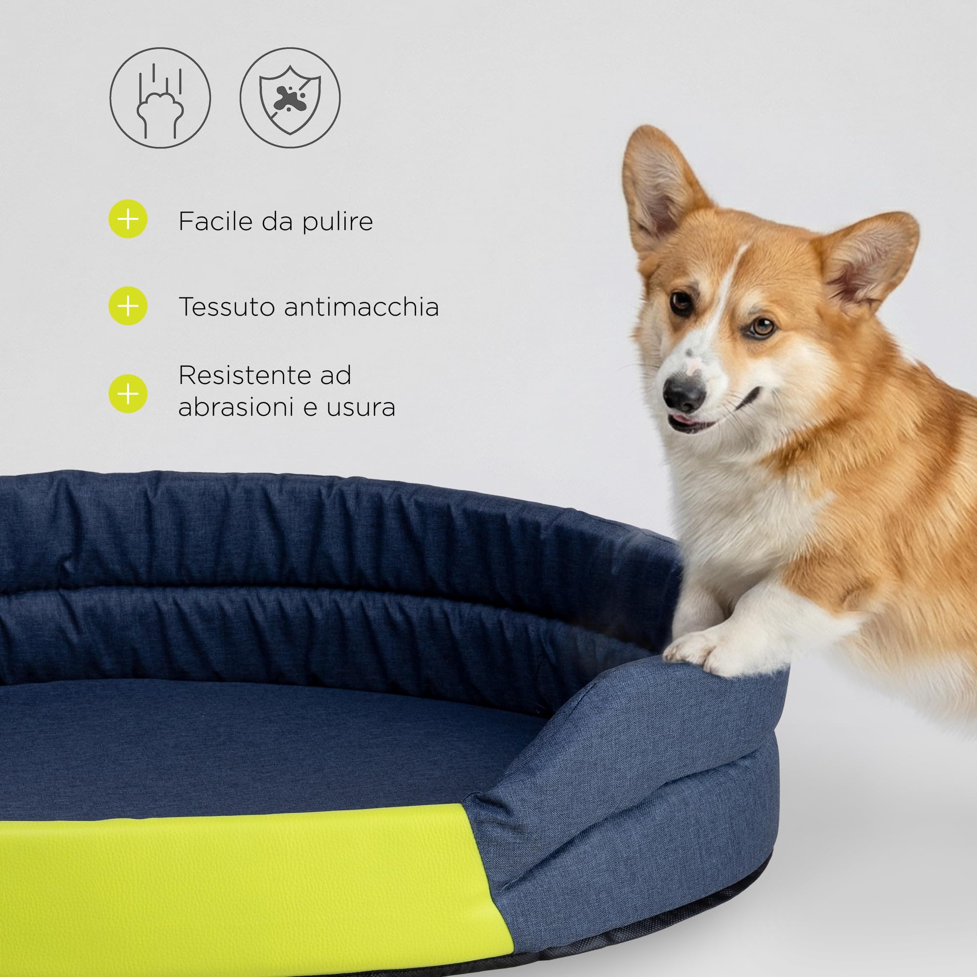 Arita Cuccia Impermeabile da Interno per Cani | Materasso senza Bordi, Rivestimento PU Idrorepellente, Fondo Antiscivolo, Leggera, Lavabile a 30°C, Taglie S, M e L