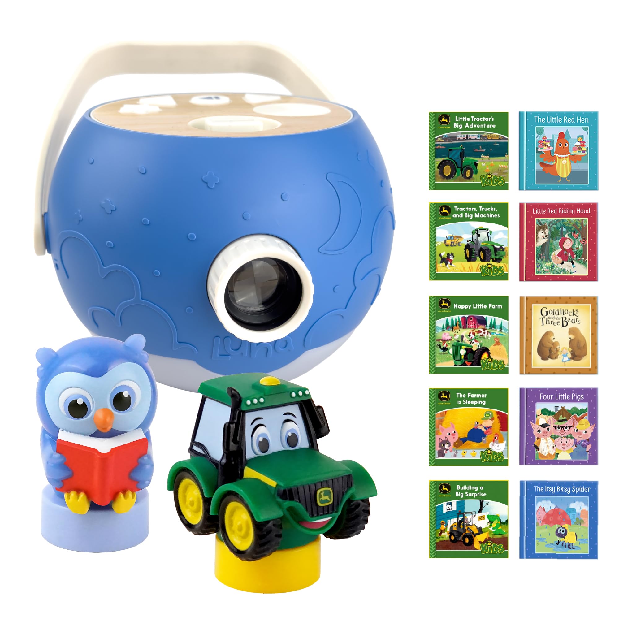 Kids Book Projector - 5 John Deere &amp; 5 Fairytale Stories, 10 Songs, Ages 3+