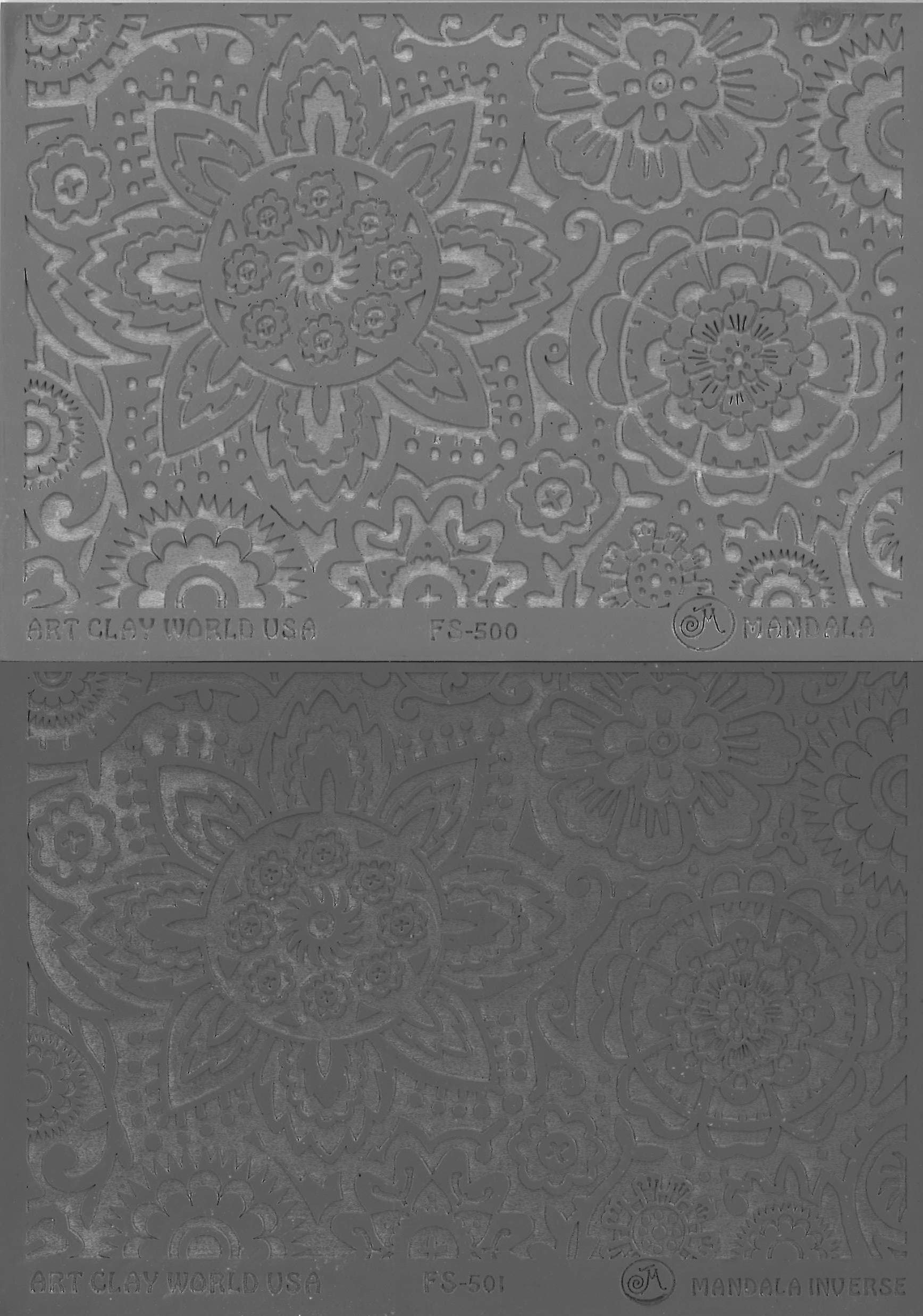 FlexiStamps Texture Sheet Set Jill MacKay's Mandala (Including Mandala and Mandala Inverse)- 2 pc.