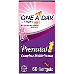 One A Day Women\'s Prenatal 1 Multivitamin Including Vitamin A, Vitamin C, Vitamin D, B6, B12, Iron, Omega-3 DHA & more, Tablet,Softgels, 60 Count - Supplement for Before, During, & Post Pregnancy