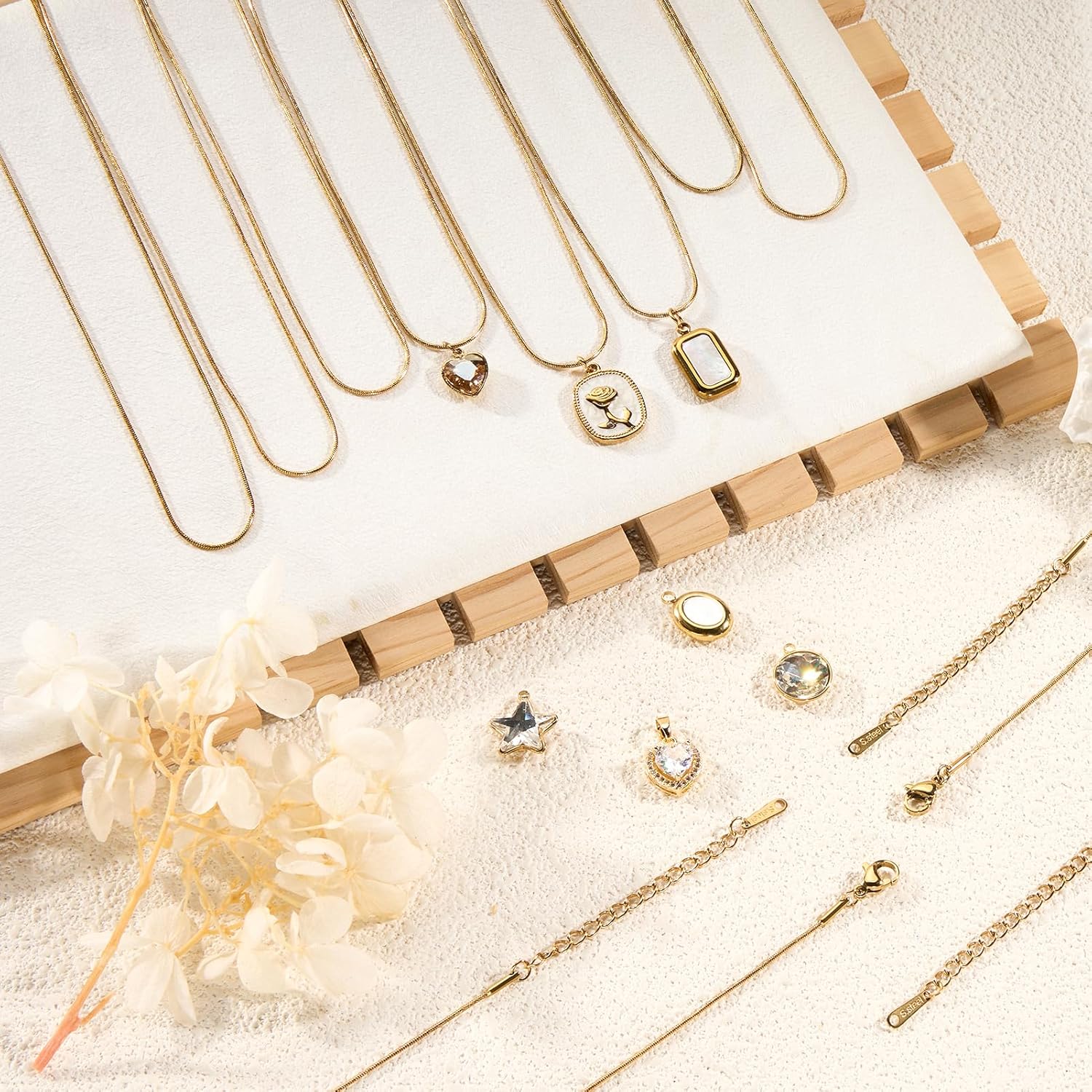 GTVOODX 12 Pcs Gold Snake Chain Necklace Bulk for Jewelry Making, 16 Inch Stainless Steel Chains with Lobster Clasps for DIY Jewelry Making Supplies Accessories - Image 7