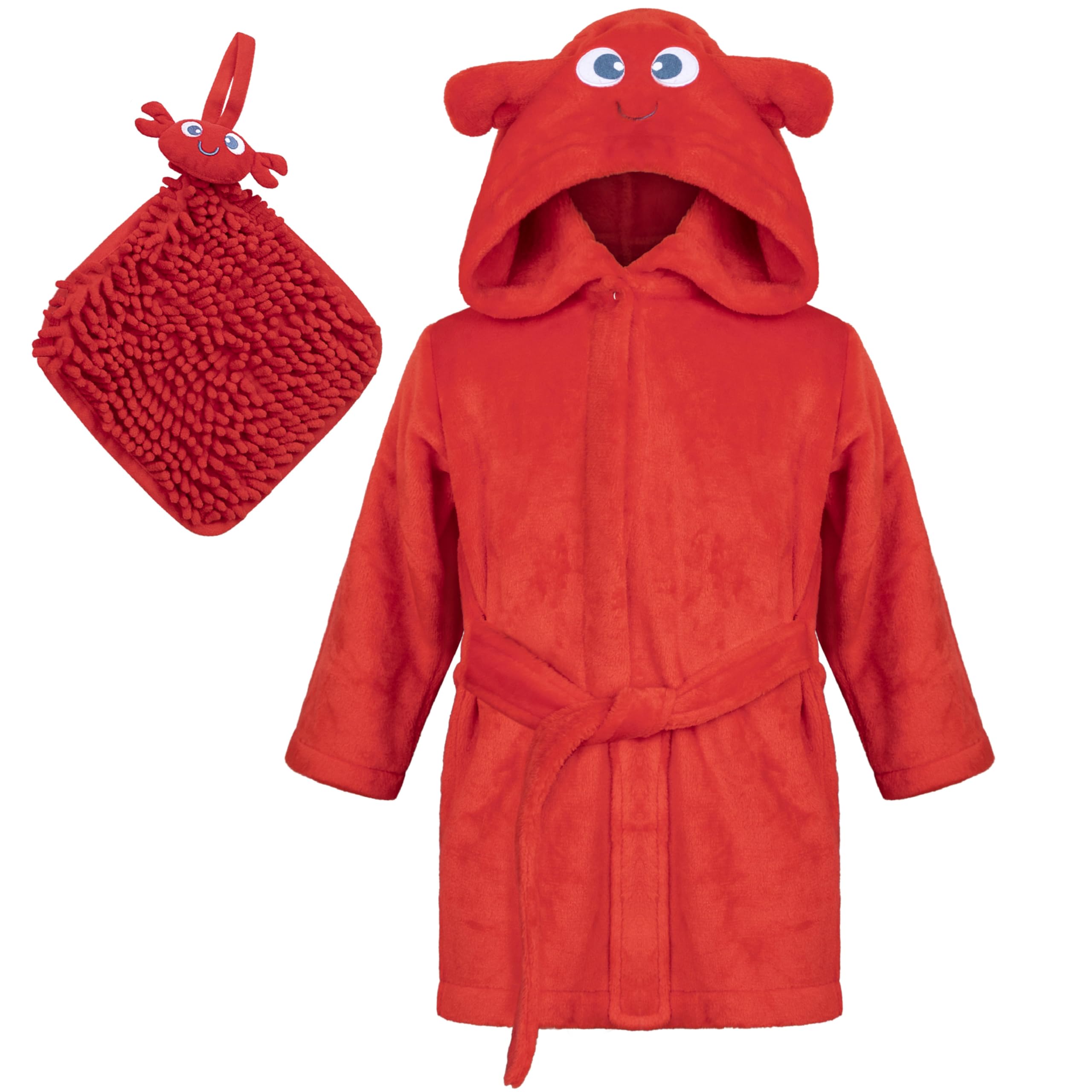 Rising Star Baby Toddler Robe Or Kids Robe for Girls and Boys - Kids &amp; Baby Bath Robe Spa Set with Washcloth or Slippers