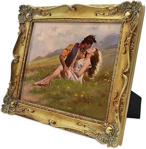 Miniatura 2 de Portarretratos vintage de 8 x 10 pulgadas, marco de fotos barroco de 8 x 10 pulgadas, para mesa y colgar en la pared