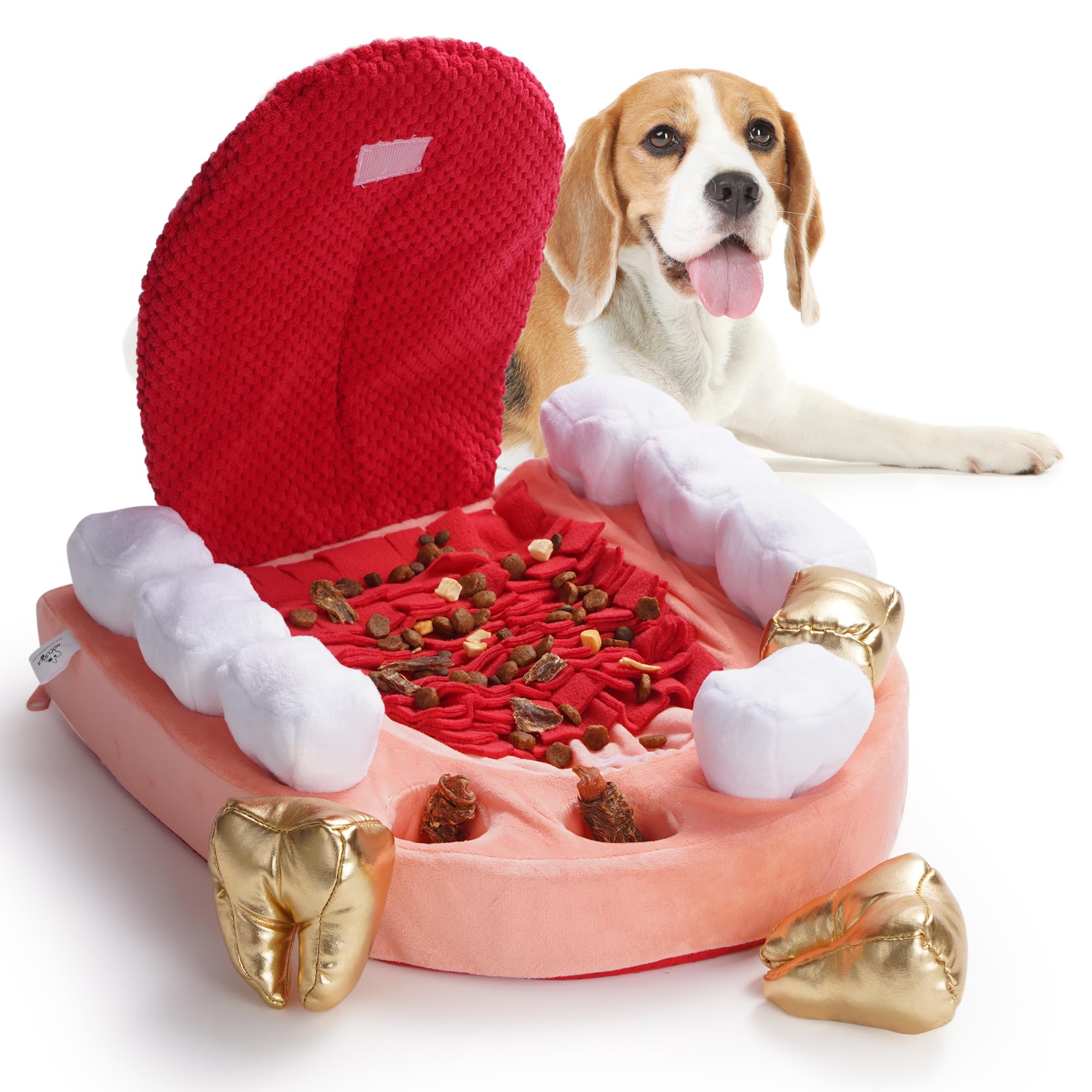 Nocciola Interactive Teeth Dog Toys Enrichment Puzzle Funny Dog Toy for Small to Large Dogs Non-Slip Hide and