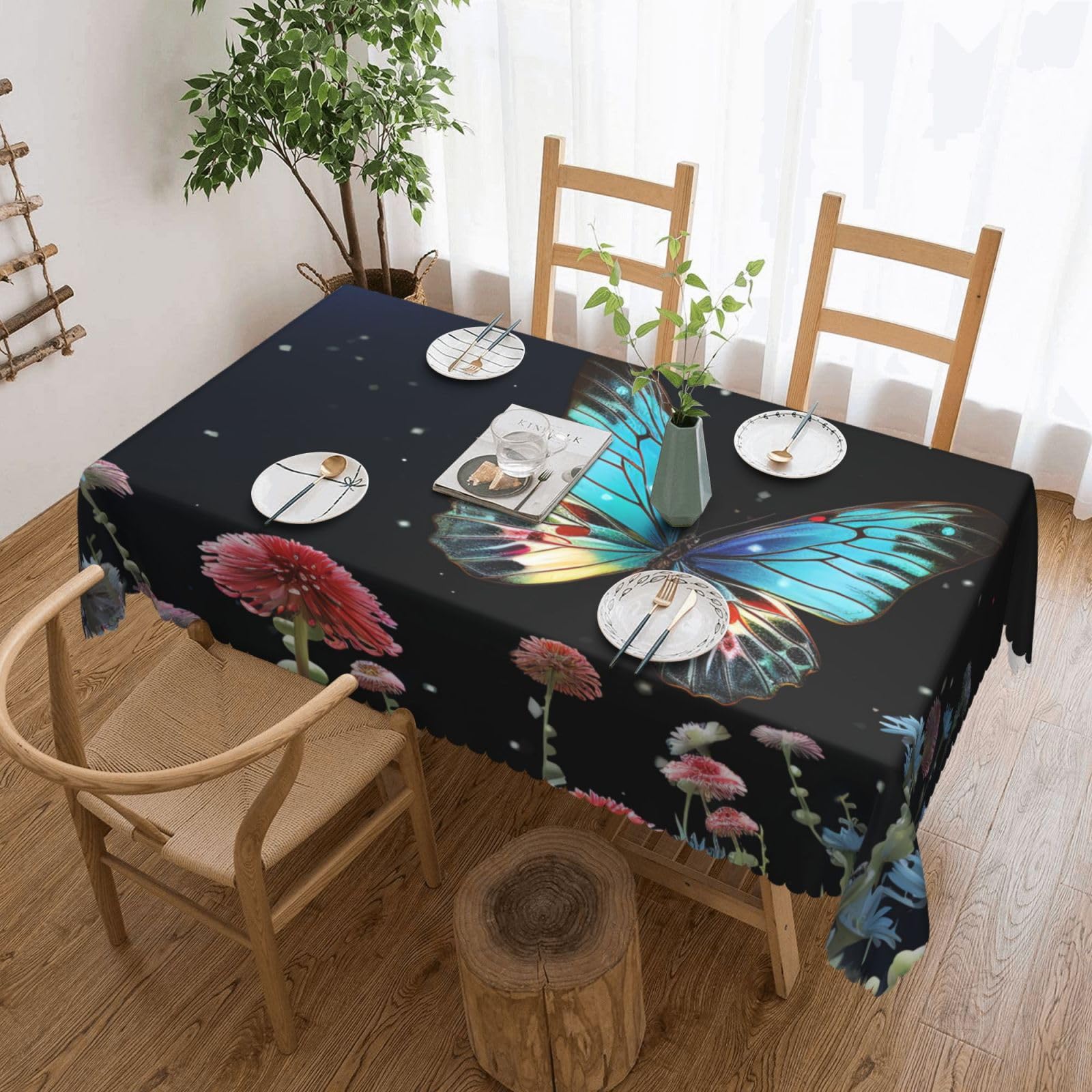 Nappe rectangulaire imperméable Fying 137x183 cm motif papillon