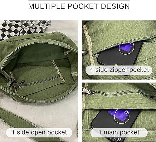 Miniatura 3 de Bolsos de lona para mujer, bolsos de hombro grandes, bolsas cruzadas informales, bolsa de mensajero, bolsa de compras, viajes