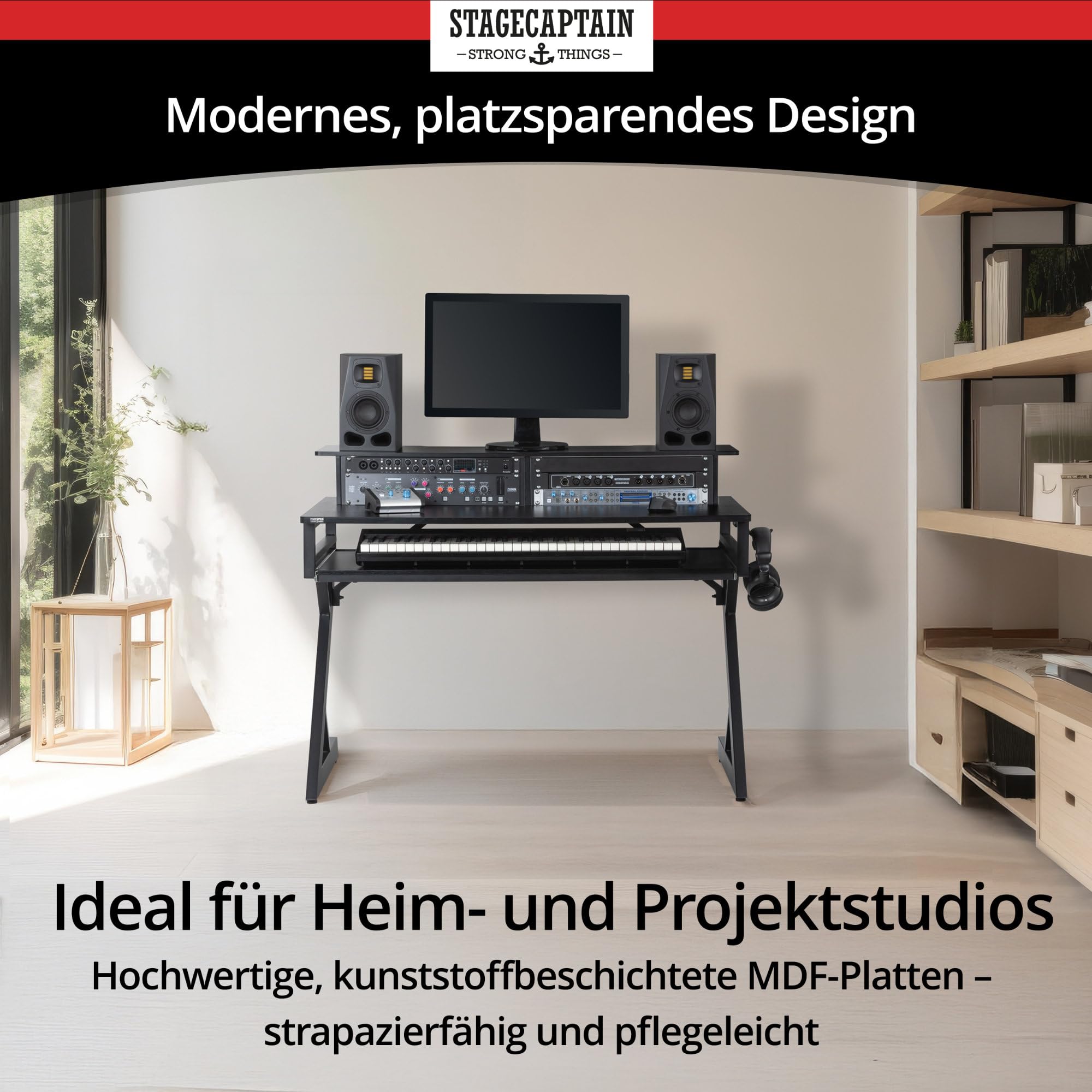 Stagecaptain ST-120 Mesa de Estudio, Estructura Estable en Z de Metal