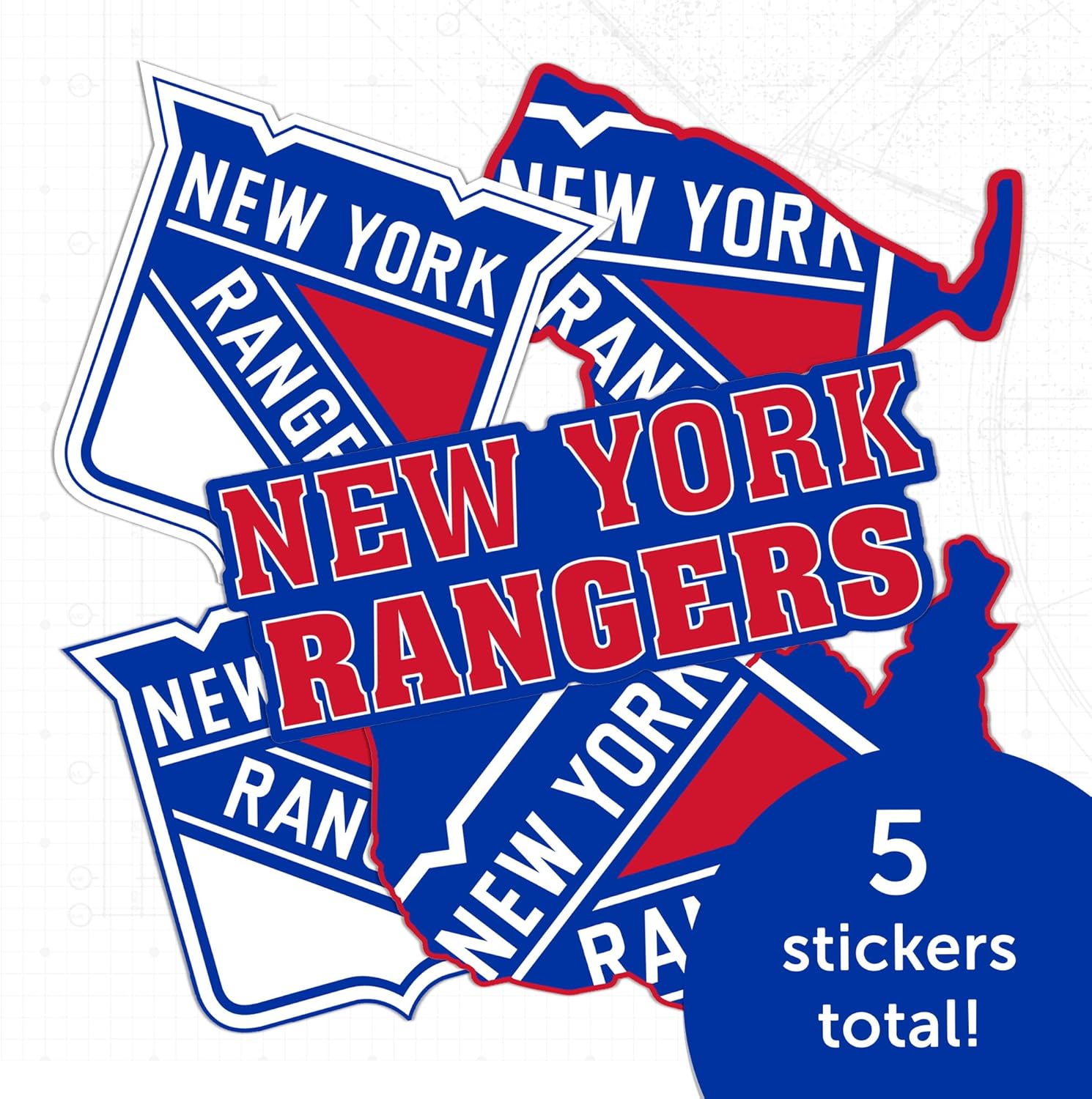 Desert Cactus New York Rangers Sticker Team NHL National Hockey League Sticker Vinyl Decal Laptop Water Bottle Car Scrapbook (Type 2-3) - Image 5