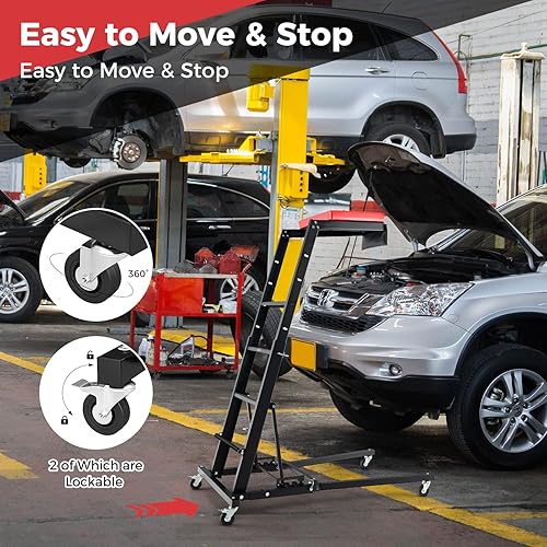 Miniatura 5 de S AFSTAR Enredadera plegable en la parte superior, enredadera de motor automotriz con altura ajustable de 45 a 66 pulgadas y ángulo de 3 engranajes,